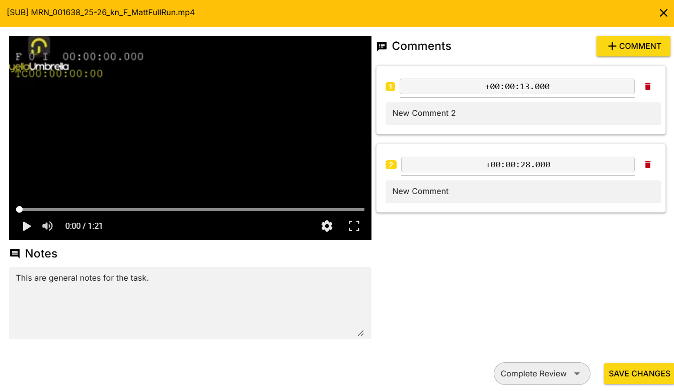 Client portal approvals player
