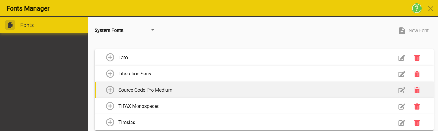Font Manager